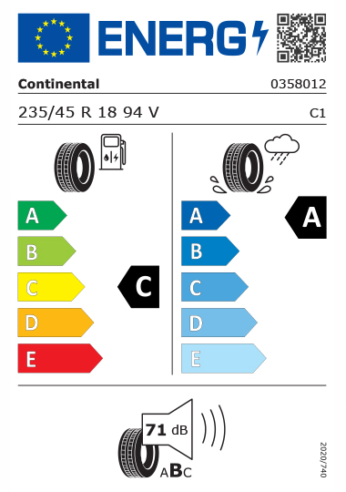 Kia Tyre Label - continental-0358012-235-45R18